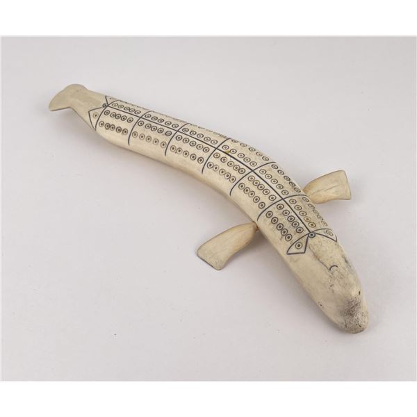 Antique Eskimo Inuit Whale Cribbage Board