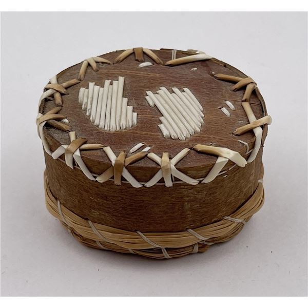 Athabascan Indian Made Birch Bark Basket