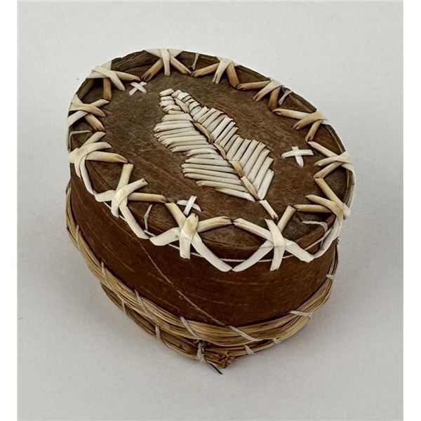 Athabascan Indian Made Birch Bark Basket
