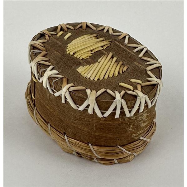 Athabascan Indian Made Birch Bark Basket