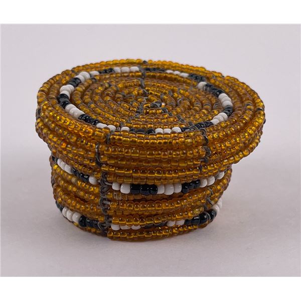 Miniature Beaded Basket