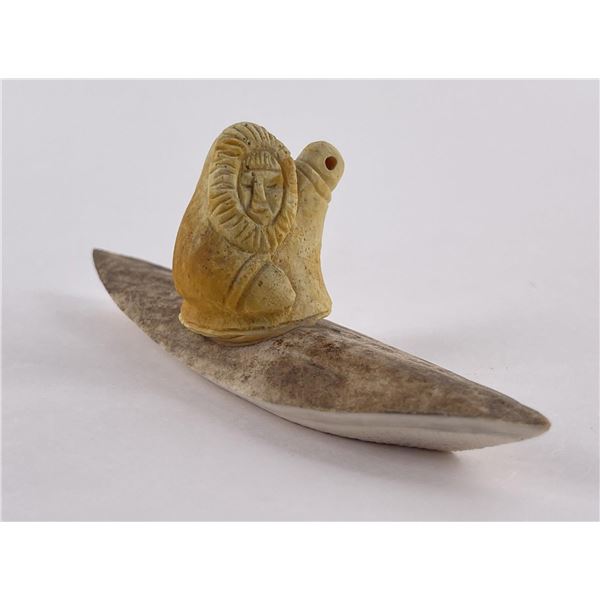 Alaskan Inuit Eskimo Antler Carving