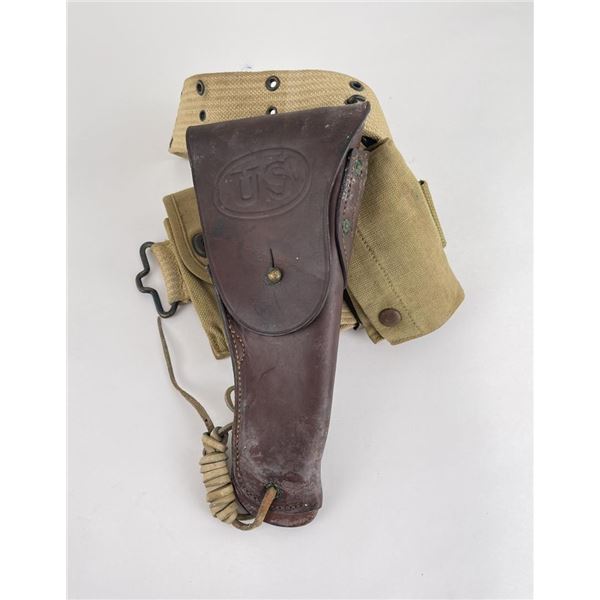 WW1 WWI US Army Colt 1911 Pistol Belt