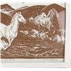 Image 3 : Signed Woodblock Linocut Print of Horses
