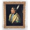 Image 1 : Mid Century Velvet Painting Indian Chief