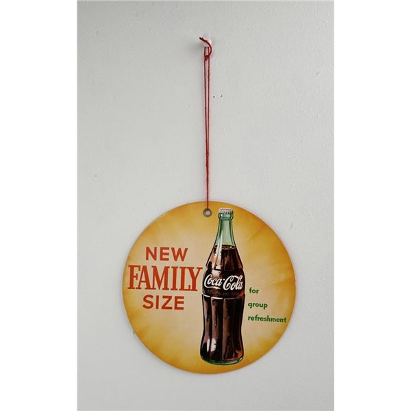Coca Cola Family Size Fan Pull Sign