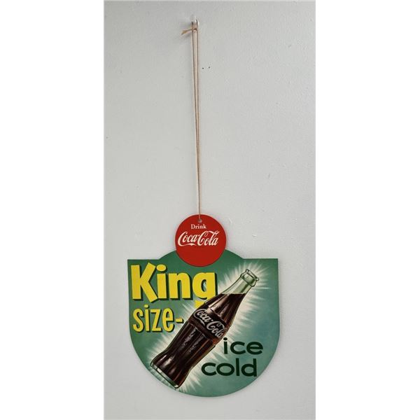 Coca Cola King Size Ice Cold Fan Pull Sign