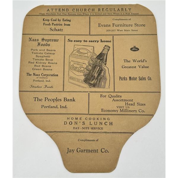 1930s Coca Cola Paper Hand Fan