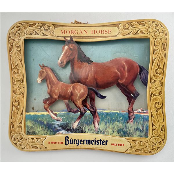 Burgermeister Pale Beer 3D Horse Sign