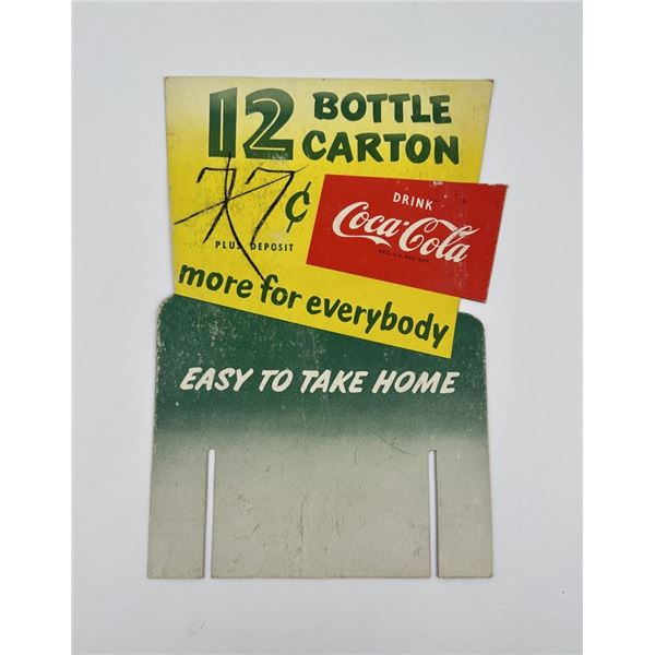 Coca Cola 12 Bottle Carton Rack Sign