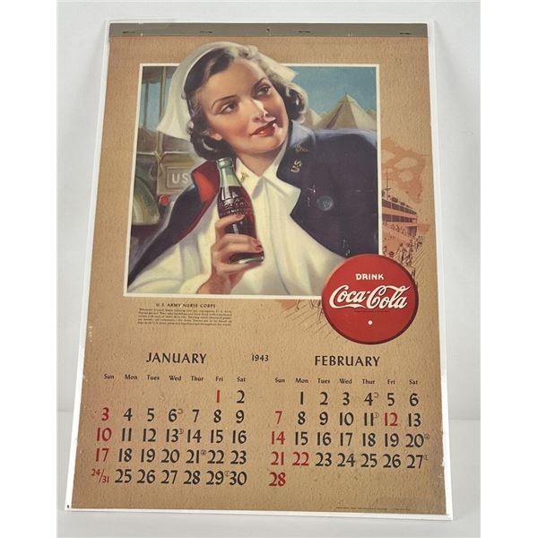 1943 Army Nurse Coca Cola Calendar
