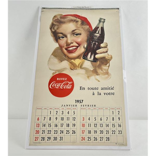 1957 French Canadian Coca Cola Calendar