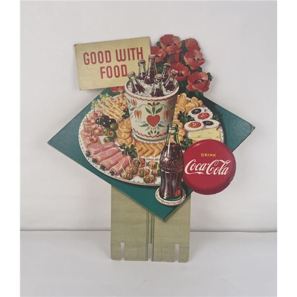 Coca Cola Good With Food Carton Sign