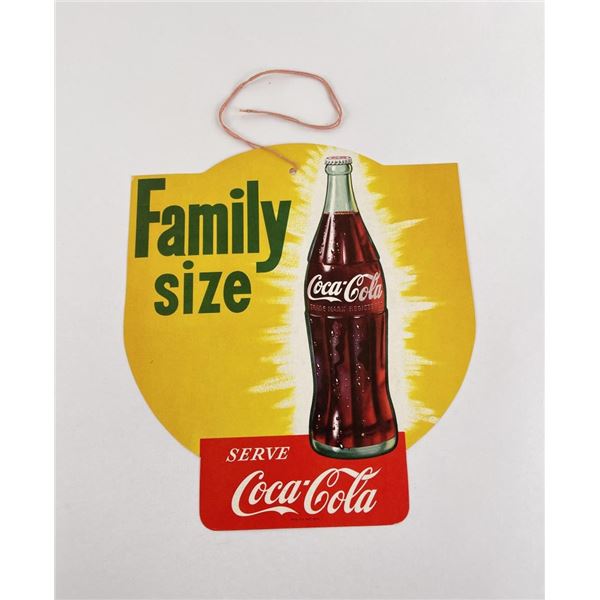 Coca Cola Family Size Fan Pull Sign