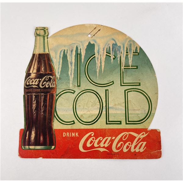 Coca Cola Ice Cold Fan Pull Sign