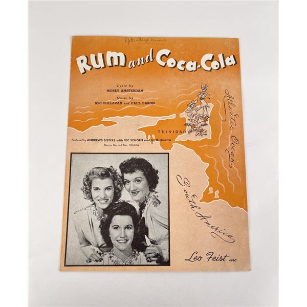 Rum and Coca Cola Sheet Music