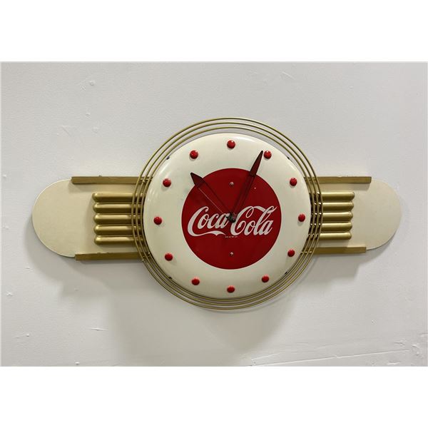 Coca Cola Art Deco Wall Clock Telechron