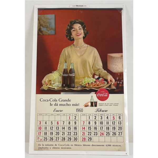 1960 Mexican Coca Cola Calendar
