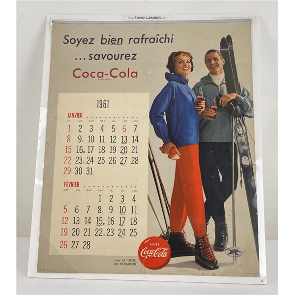 1961 French Canadian Coca Cola Calendar