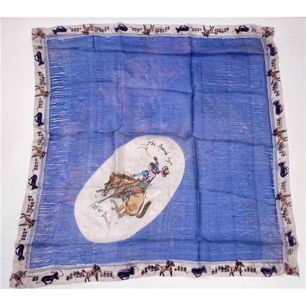 Antique Pendleton Round Up Let er Buck Scarf