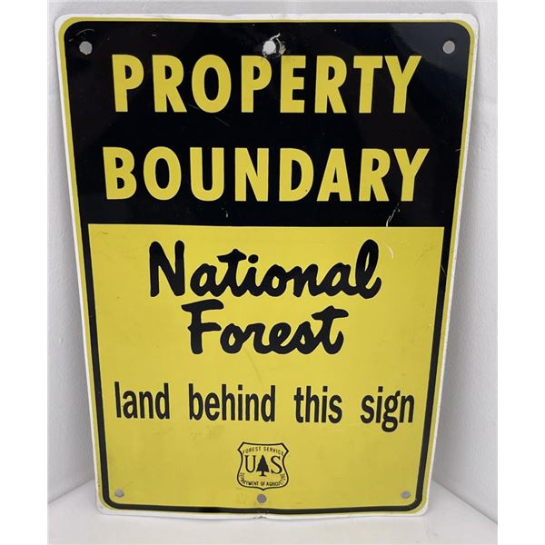USFS US Forest Service Montana Boundary Sign