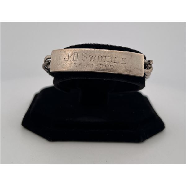 WW2 US Army Sterling Silver Bracelet