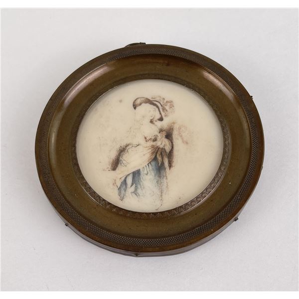 Antique Painted Portrait