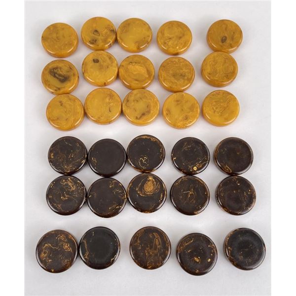 Bakelite Backgammon Checkers Pieces