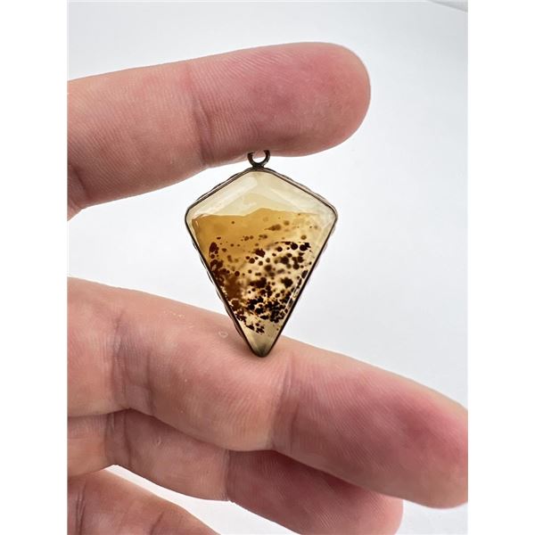 Montana Sterling Silver Picture Agate Pendant