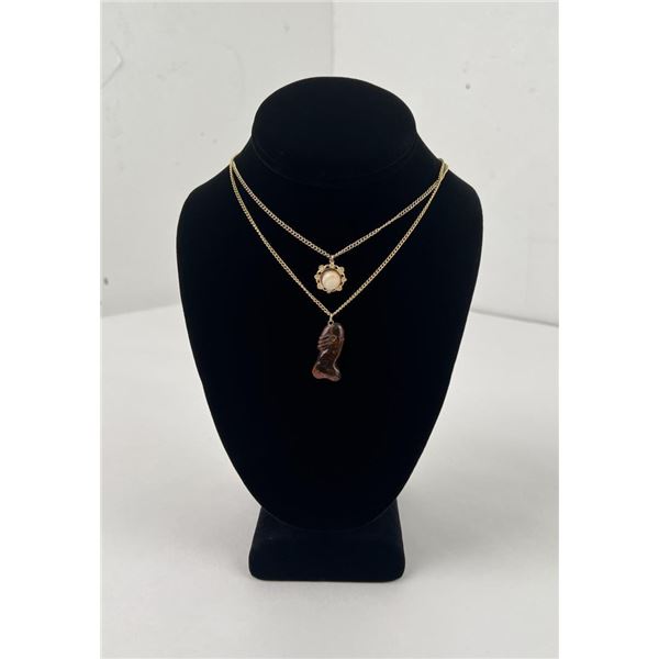 Amber and Opal Necklaces