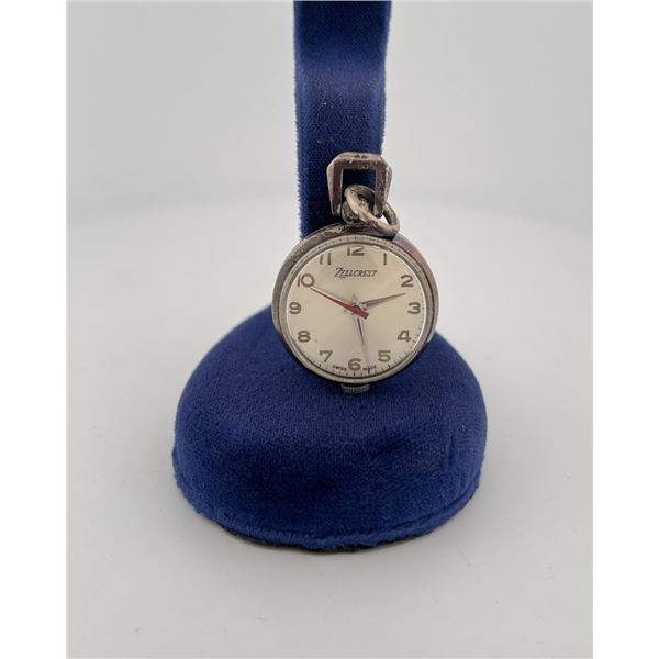 Zellcrest Sterling Silver Ladies Pendant Watch