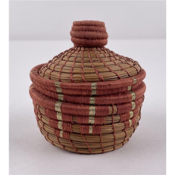 Native American Indian Pine Needle Basket