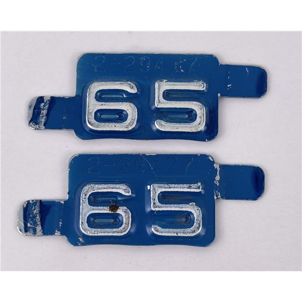 1965 Montana License Plate Tabs