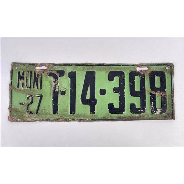 1927 Montana License Plate