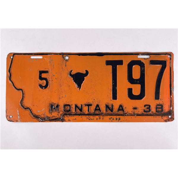 1938 Montana License Plate