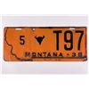 Image 1 : 1938 Montana License Plate