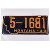 Image 1 : 1939 Montana License Plate