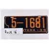Image 3 : 1939 Montana License Plate