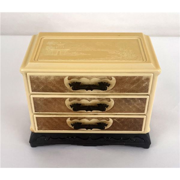 Art Deco Celluloid Chinese Jewelry Box