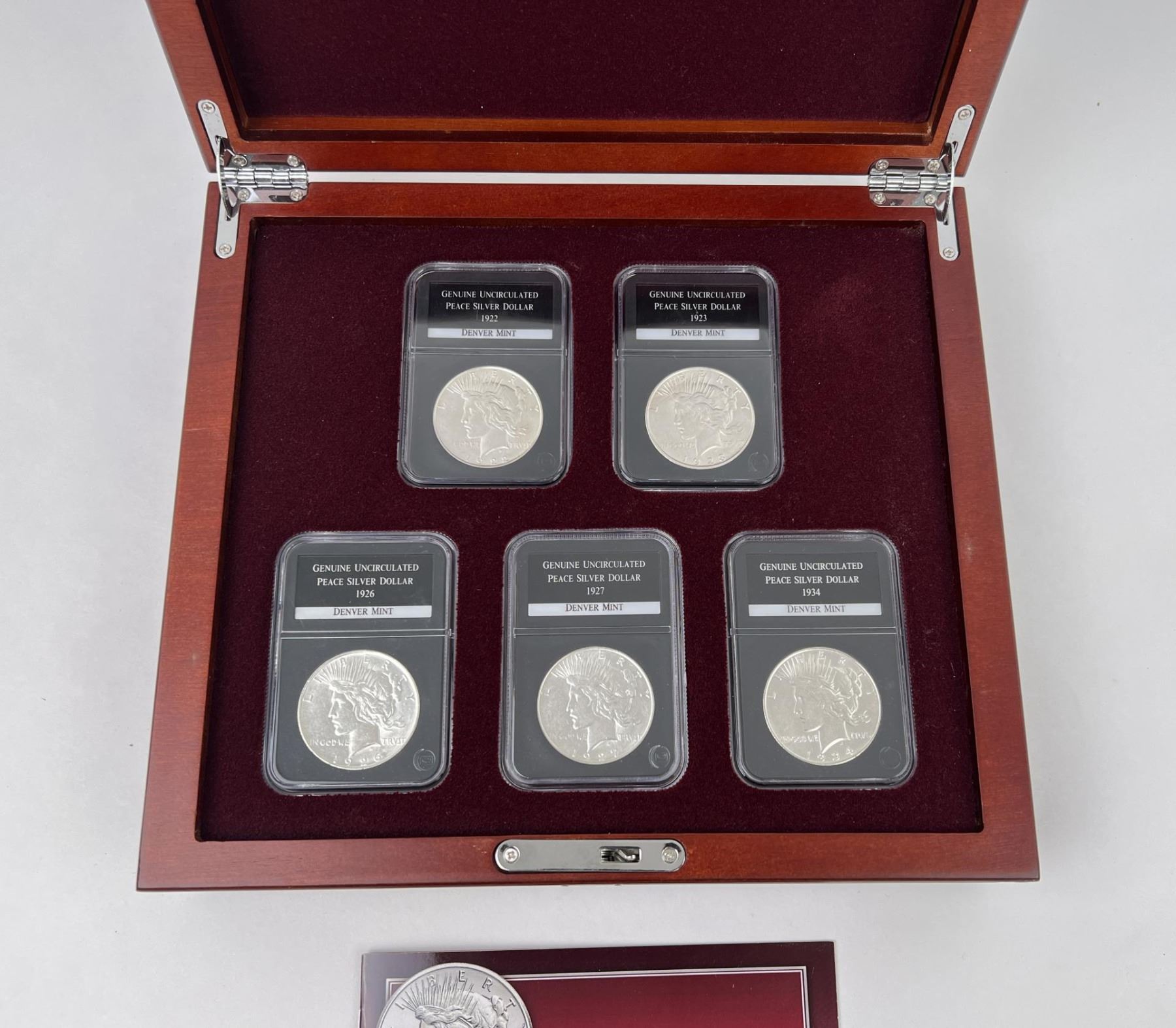 Denver Mint Peace Silver Dollar Complete Set