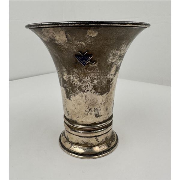 Large Weighted Sterling Silver Vase