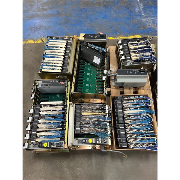 Lot of Allen Bradley Racks w/Cards, Power Supplies, +++ More