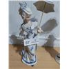 Image 2 : Two Victorian Glass Figurines With Parasol - 14H