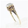 Image 7 : Antique Edwardian 14K TT Gold 0.15 ctw Old Mine Diamond Filigree Engagement Ring