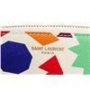Image 5 : Saint Laurent White Multicolor Leather Small-Shapes Print Compact Zippy Wallet