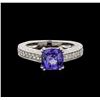 Image 2 : 14KT White Gold 1.98 ctw Tanzanite and Diamond Ring