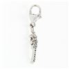 Image 4 : 14k White Gold 0.36 ctw Pave Diamond Palm Tree Dangle Lobster Clasp Charm Pendan