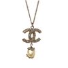 Image 4 : Chanel Silver CC Logo Pearl Drop Necklace