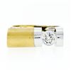 Image 4 : Cornelis Hollander Unique 18k TT Gold Dual Finish Round Diamond Domed Band Ring