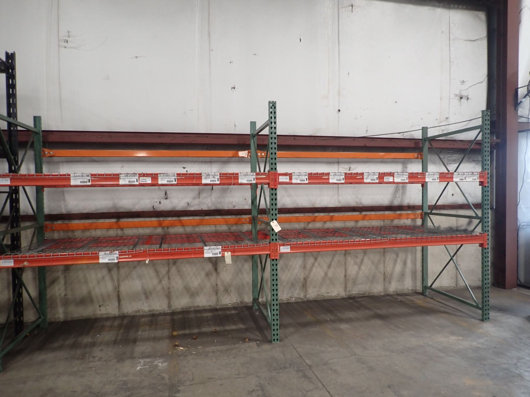 (2) Sections Pallet Racking - 8'Tall - BTM Industrial